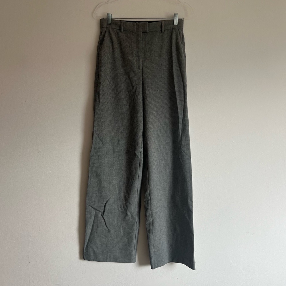 Aritzia Babaton Cascade Pants Grey Herringbone size 8